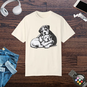 Cute Puppy Love Unisex Garment-dyed T-shirt - Dipaliz - T-shirts