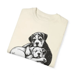 Cute Puppy Love Unisex Garment-dyed T-shirt - Dipaliz - T-shirts
