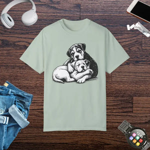 Cute Puppy Love Unisex Garment-dyed T-shirt - Dipaliz - Bay / s - T-shirts