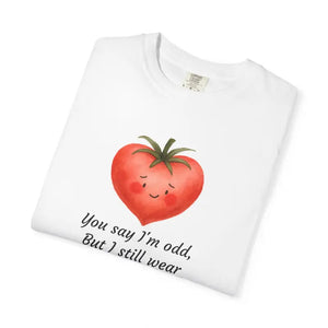 Cute Quirky Tomato Tee - Unisex Garment Dyed Comfort - Dipaliz - T-shirts