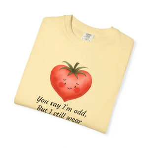 Cute Quirky Tomato Tee - Unisex Garment Dyed Comfort - Dipaliz - T-shirts