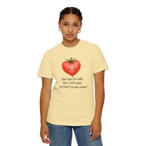 Cute Quirky Tomato Tee - Unisex Garment Dyed Comfort - Dipaliz - T-shirts