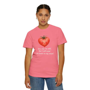 Cute Quirky Tomato Tee - Unisex Garment Dyed Comfort - Dipaliz - T-shirts