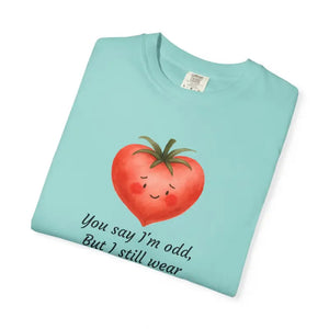 Cute Quirky Tomato Tee - Unisex Garment Dyed Comfort - Dipaliz - T-shirts