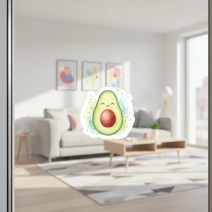 Cute Smiling Avocado Sticker Kiss-cut Waterproof Decal for Laptops & Water Bottles - Decorative Stickers