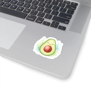 Cute Smiling Avocado Sticker Kiss-cut Waterproof Decal for Laptops & Water Bottles - Decorative Stickers