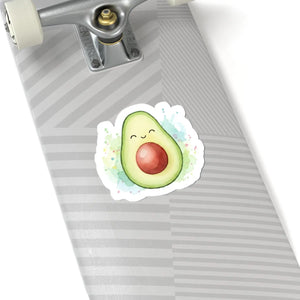 Cute Smiling Avocado Sticker Kiss-cut Waterproof Decal for Laptops & Water Bottles - Decorative Stickers