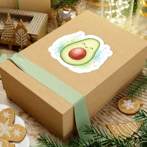 Cute Smiling Avocado Sticker Kiss-cut Waterproof Decal for Laptops & Water Bottles - Decorative Stickers