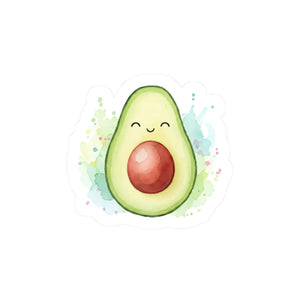 Cute Smiling Avocado Sticker Kiss-cut Waterproof Decal for Laptops & Water Bottles - Decorative Stickers