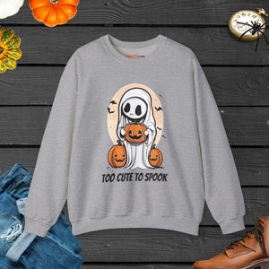 Cute Ghost Sweatshirt - Heavy Blend Crewneck Fall - Dipaliz - Sweatshirts