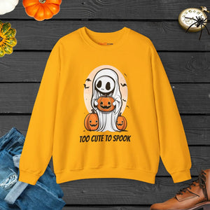 Cute Ghost Sweatshirt - Heavy Blend Crewneck Fall - Dipaliz - Sweatshirts
