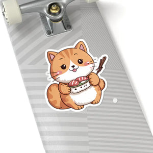 Cute Sushi Cat Kiss-cut Stickers - Quirky Feline Fun - Dipaliz - Decorative