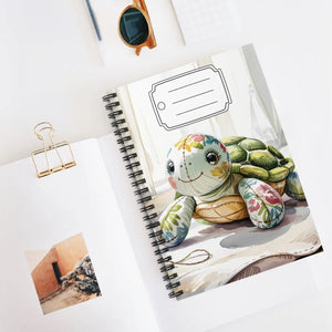 Cute Turtle Spiral Notebook Ruled Journal for School - Dipaliz - Notebooks & Notepads
