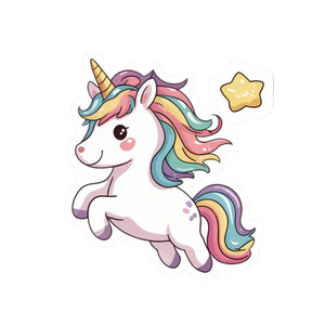 Cute Unicorn Kiss-cut Stickers - Whimsical Decor Magic - Dipaliz - 6’’ × / White - Decorative