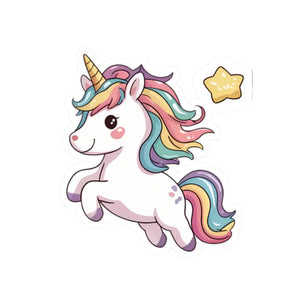 Cute Unicorn Kiss-cut Stickers - Whimsical Decor Magic - Dipaliz - Decorative