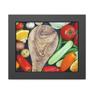Vegetables Framed Art Cutting Board Kitchen Poster - Dipaliz - 10″ x 8″ (horizontal) / Black Frame / Fine - Posters