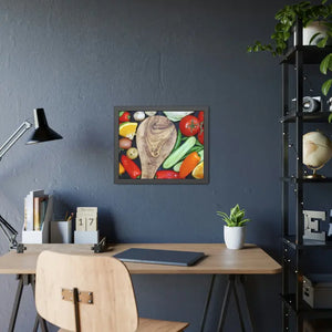 Vegetables Framed Art Cutting Board Kitchen Poster - Dipaliz - Posters Prints & Visual Artwork