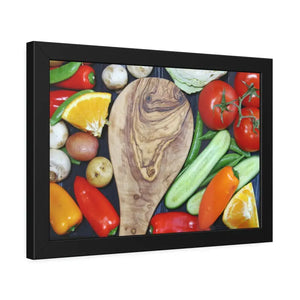 Vegetables Framed Art Cutting Board Kitchen Poster - Dipaliz - Posters Prints & Visual Artwork