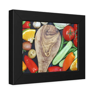 Vegetables Framed Art Cutting Board Kitchen Poster - Dipaliz - Posters Prints & Visual Artwork