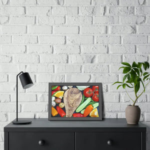 Vegetables Framed Art Cutting Board Kitchen Poster - Dipaliz - Posters Prints & Visual Artwork
