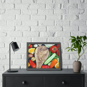 Vegetables Framed Art Cutting Board Kitchen Poster - Dipaliz - Posters Prints & Visual Artwork