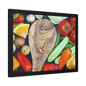 Vegetables Framed Art Cutting Board Kitchen Poster - Dipaliz - Posters Prints & Visual Artwork