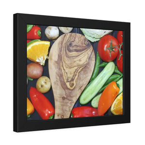Vegetables Framed Art Cutting Board Kitchen Poster - Dipaliz - Posters Prints & Visual Artwork