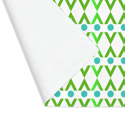 Cyan Geometrical Pattern Placemats - Chic Dining Upgrade! - 18’’ × 14’’ Home Decor