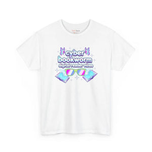 Cyber Bookworm T-shirt, Digital Reader Vibes Graphic Tee - T-shirts - s