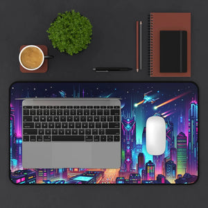 Cybercity Cityscape Desk Mat - Futuristic Workspace - Dipaliz - Workstation & Cubicle Accessories
