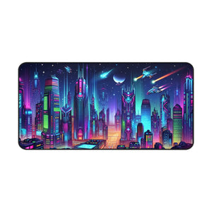 Cybercity Cityscape Desk Mat - Futuristic Workspace - Dipaliz - Workstation & Cubicle Accessories