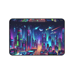 Cybercity Cityscape Desk Mat - Futuristic Workspace Awaits - Dipaliz - Workstation & Cubicle Accessories