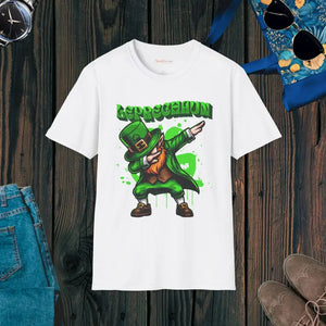 Lucky Dabbing Leprechaun Tee - Bold St Patricks Day Shirt - Dipaliz - White / s - T-shirts