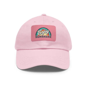 Dat Hats Enjoy Sunshine Dad Hat with Leather Patch - Dipaliz