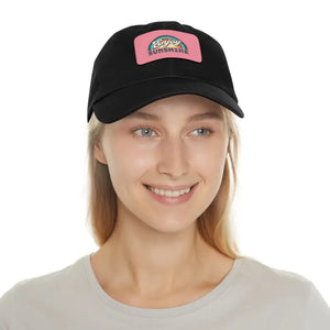 Dat Hats Enjoy Sunshine Dad Hat with Leather Patch - Dipaliz