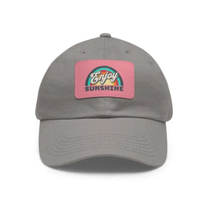 Dat Hats Enjoy Sunshine Dad Hat with Leather Patch - Dipaliz