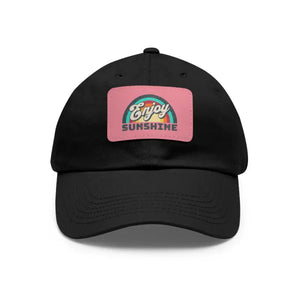 Dat Hats Enjoy Sunshine Dad Hat with Leather Patch - Dipaliz