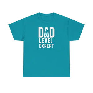 Dad Level Expert Heavy Cotton Tee - Father’s Day Shirt - Dipaliz - T-shirts