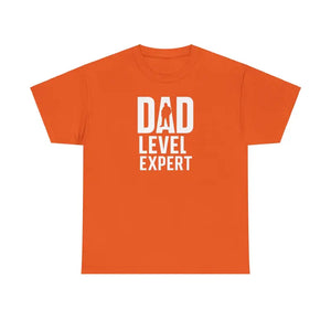 Dad Level Expert Heavy Cotton Tee - Father’s Day Shirt - Dipaliz - T-shirts