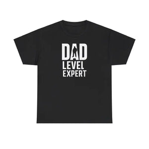 Dad Level Expert Heavy Cotton Tee - Father’s Day Shirt - Dipaliz - T-shirts