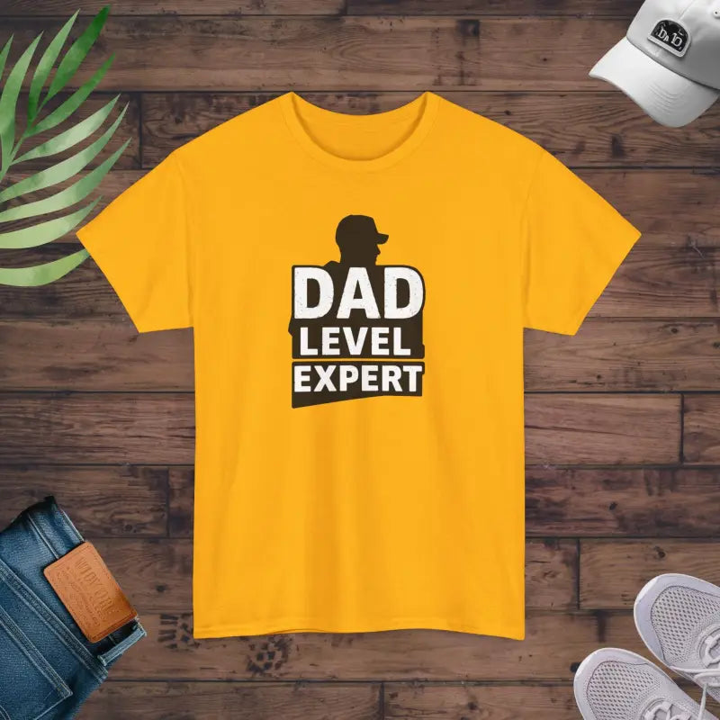 Dad Expert Heavy Cotton Tee: Elevate your Casual Couture Style - Gold / s T-shirt