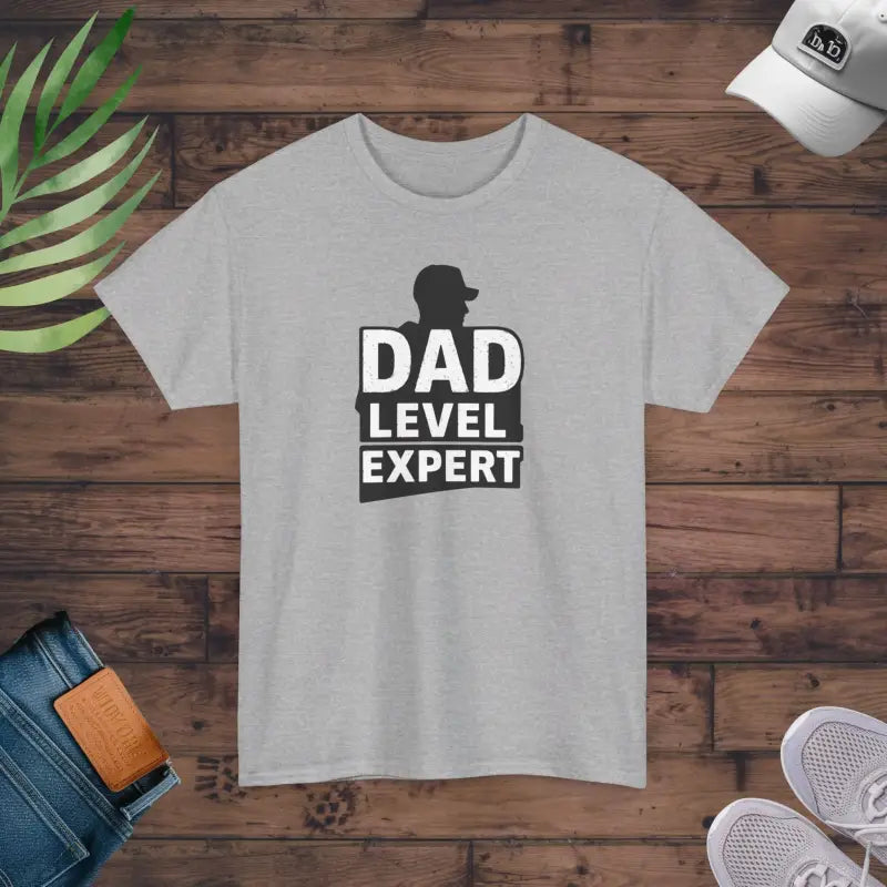 Dad Expert Heavy Cotton Tee: Elevate your Casual Couture Style - Sport Grey / s T-shirt