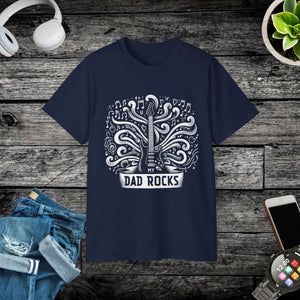 Cool my Dad Rocks Guitar T-shirt - Father’s Day Tee - Dipaliz - T-shirts - s