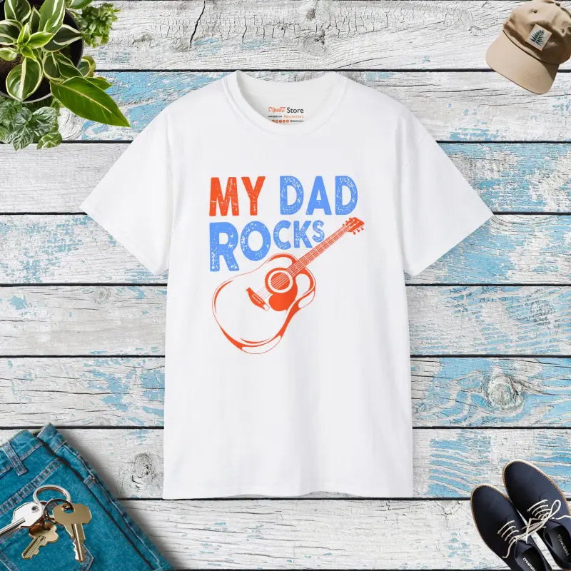 Unisex Ultra Cotton Tee - my Dad Rocks! - White / l T-shirt