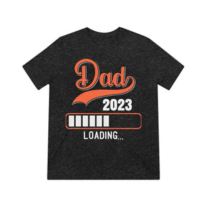 T-shirt - Dad 2023 Loading Unisex Triblend Tee - Comfort Style - Dipaliz Black Heather / s