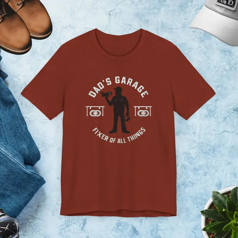 Dad’s Garage Ultimate Comfy Crew Jersey Tee - Rust / Xs T-shirt