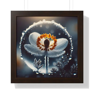 Bubble Gallery Canvas Wrap - Daffodil Art - Sturdy Poplar Wood Frame - 16″ x / Walnut - Prints