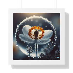 Bubble Gallery Canvas Wrap - Daffodil Art - Sturdy Poplar Wood Frame - 16″ x / White - Prints