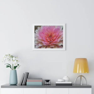 Dahlia Closeup Flower Framed Horizontal Poster - Dipaliz - Posters Prints & Visual Artwork