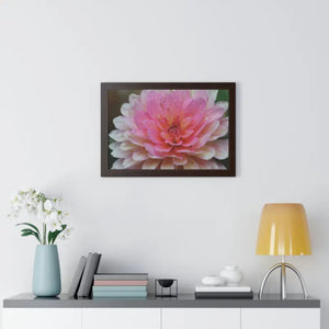 Dahlia Closeup Flower Framed Horizontal Poster - Dipaliz - Posters Prints & Visual Artwork